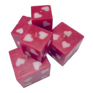 ❤️ SALE Cube Heart Candles (set of 5) ❤️